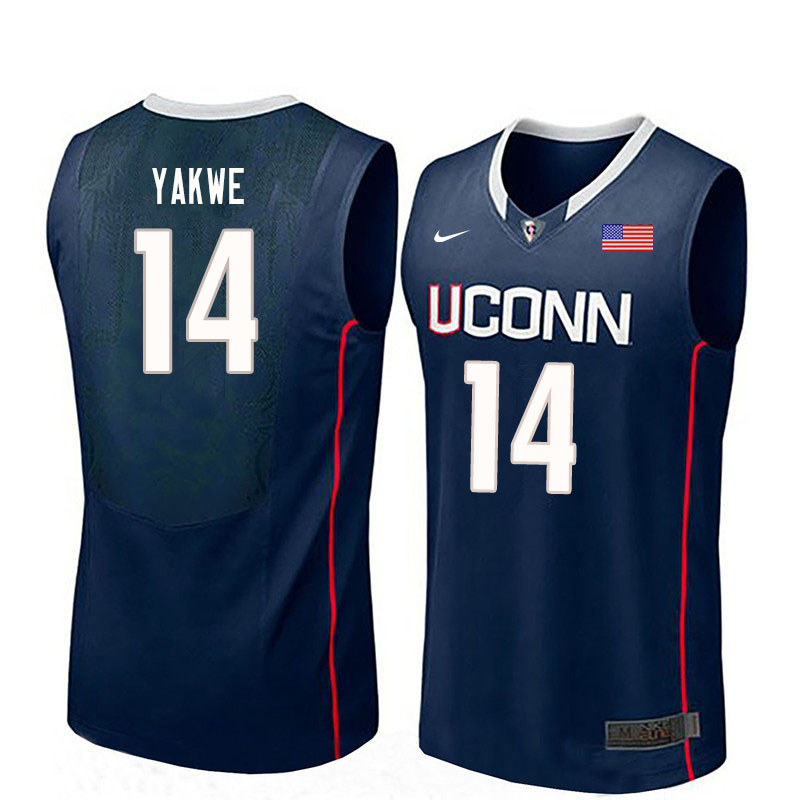 Men #14 Kassoum Yakwe Uconn Huskies College Basketball Jerseys Sale-Navy